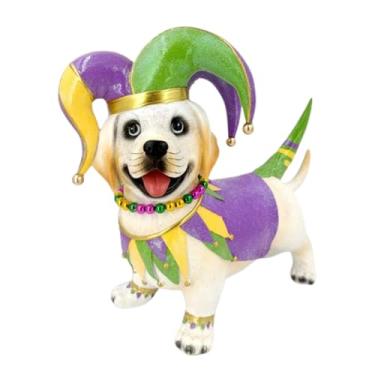 Imagem de December Diamonds Estatueta de labrador de Mardi Gras de 25,4 cm – Cão festivo colecionável com máscara e miçangas