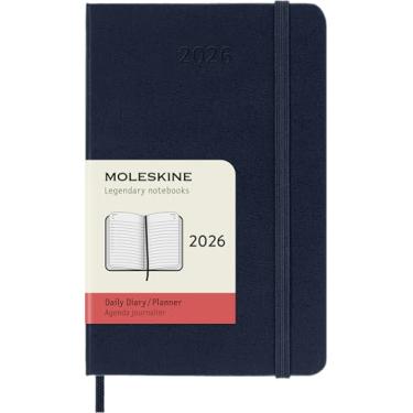 Imagem de Moleskine Classic 12 Month 2026 Daily Planner, Hard Cover, Pocket (3.5" x 5.5"), Sapphire Blue, 400 pages