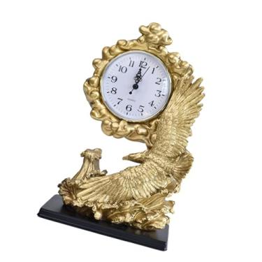 Imagem de Generic Relógio de mesa de águia escultura relógio vintage decoração contemporânea cozinha escritório mesa ornamento para aniversário sala estar