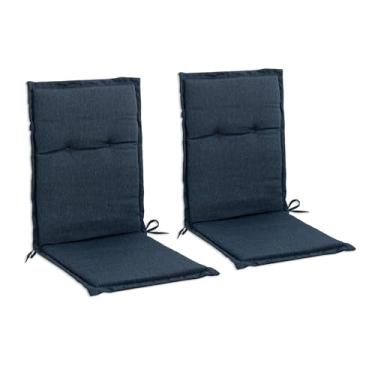 Imagem de C-Hopetree Almofadas internas para cadeira de balanço com encosto alto para planador e balancim giratório, almofadas de assento de jantar de substituição ao ar livre com elástico nas costas e laços