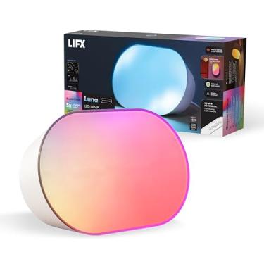Imagem de LIFX Luna Smart Lamp, 1000 Lumens Wi-Fi & Matter 1.3 compatível, dimable, Plug-in portátil Bedside Table Lamp & Wall-Mount, Gesture Controls, Sunrise/Sunset Effects, sem Hub necessário