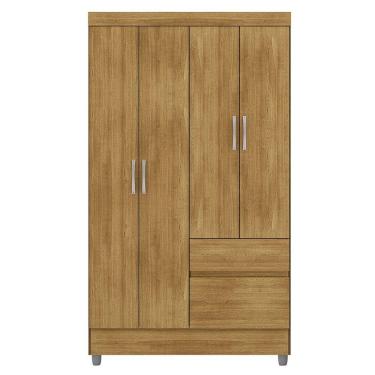 Imagem de Guarda-Roupa Solteiro 4 Portas 2 Gavetas com Pés Ideval
