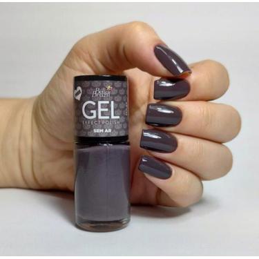 Imagem de Esmalte Efeito Gel Sem Ar Bella Brazil 9ml  Brilho e Longa Duração