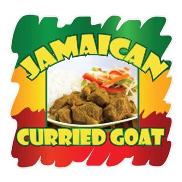 Imagem de Jamaican Curried Goat Concession Restaurant Food Truck Adesivo de vinil cortado 25,4 cm