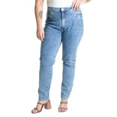 Imagem de Calça Jeans Sawary Cigarrete Plus Size - 280944 - Azul 46, Azul, 46