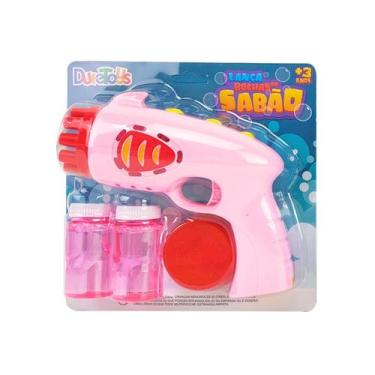Imagem de Lança Bolhas de Sabão (Pistola) Cores Divertidas - DuteToys, Rosa