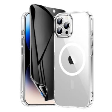Imagem de Capa Capinha Case Magnética Carregamento por Indução E Película de Cerâmica Privacidade Fosca Para iPhone (iPhone 14 Pro)