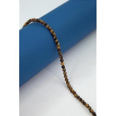 Imagem de Fio Pedra Olho de Tigre 4mm - 40cm - Bijuteria Natural - no-brand