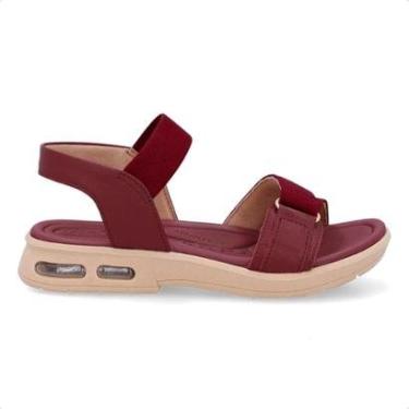 Imagem de Sandália Usaflex Feminina Elástico Salto Baixo Amortecimento Bolha Casual UD14001-Feminino