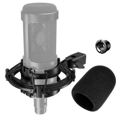 Imagem de Suporte antichoque com filtro Pop para microfone Audio Technica AT2020