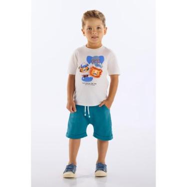 Imagem de Conjunto Infantil Camiseta e Bermuda Up Baby, Bege, 10