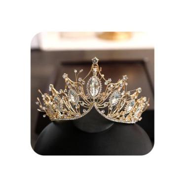 Imagem de Tiara Crown COCIDE Gold Baroque Queen para mulheres e meninas