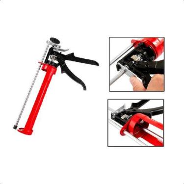 Imagem de Aplicador Pistola Bomba Silicone 9pol Reforçado Profissional - EDA