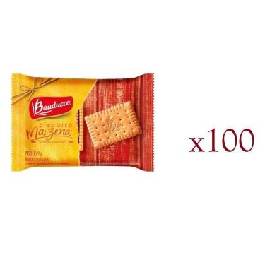 Imagem de Biscoito Maizena Maisena Bauducco Em Sachê Bolacha 9G-100Un
