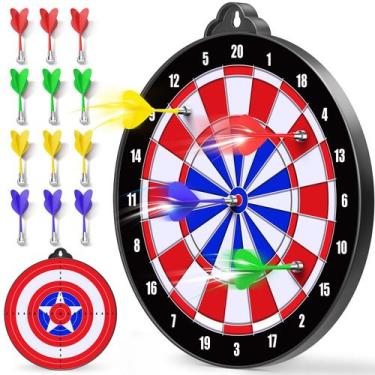 Imagem de Dartboard Beayuck 35 cm Magnetic 12 unidades, jogo de dardos para cria