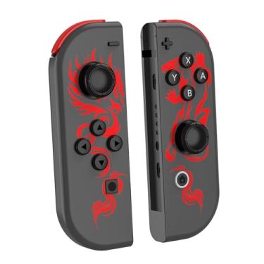 Imagem de Kipylca for Nintendo Switch Controller, Replacement for Switch Joycon, Switch Wireless Controllers with 6-Axis Gyro,Wake-up, Vibration, Screenshot, Red Dragon