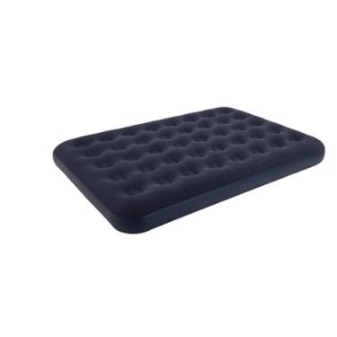 Imagem de Colchão Inflável Casal Liso Azul – Conforto, Portátil para Viagem e Camping, Festivais