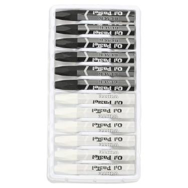 Imagem de PATIKIL 2 cores pastéis a óleo, 12 peças de giz de cera de óleo macio, pastéis vibrantes e cremosos, suprimentos de arte em bastão para pintura de arte, desenho, mistura de graffiti para artistas