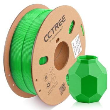 Imagem de CCTREE Filamento PETG de impressão de alta velocidade 1,75 mm, filamento de impressora 3D carretel de 1 kg, precisão de filamento de impressão fácil ± 0,03 mm verde