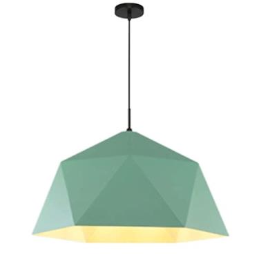 Imagem de CHENKUI Luminária pendente de cor industrial Macaron Losango Abajur Vintage Metal Atmosfera Luz de teto, E26/E27 Base Rústica Ajustável Luminárias Penduradas no Teto para Ilha de Cozinha, Restaurante
