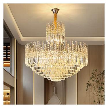 Imagem de Castiçais, lustres, candelabro de sala de luxo com luz pós-moderna, candelabro comprido de escada duplex de luxo de alta gama, candeeiro de limpeza para/luz fria/diâmetro 60 cm altura 60 cm