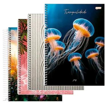 Imagem de Caderno 10 Materias Universitario 160 Folhas Paz 4 Unidades - Jandaia