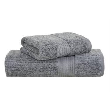 Imagem de Jogo Toalha de Banhão e Rosto Buddemeyer 2 Peças Luxo Fio Penteado Pre