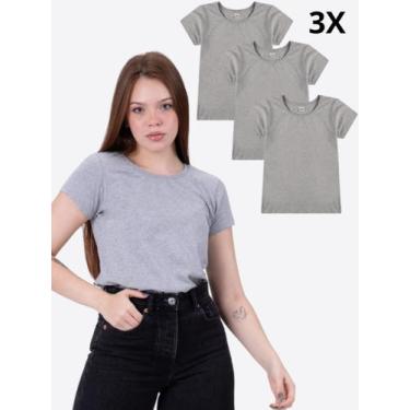 Imagem de Kit 3 Blusas Básicas Adulto Mescla - Vida Costeira Oficial, GG, Mescla