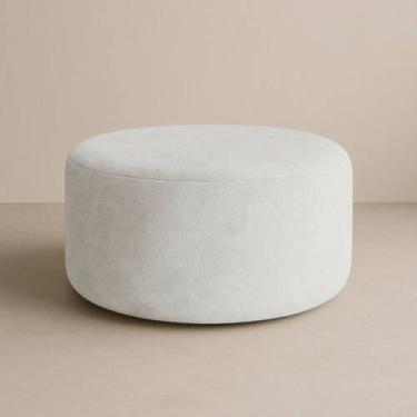 Imagem de Puff Riviera Orgânico Redondo Tecido Boucle Puf Luxo decorativo sala -