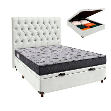 Imagem de Kit Cabeceira + Cama Box Bau + Colchão Casal D33 Iso100 Ortobom