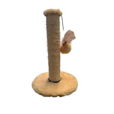 Imagem de Arranhador para Gatos Brinquedo com Pompom Gatinhos - Le Petin, Bege