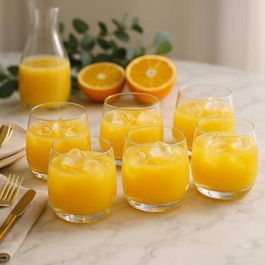 Imagem de JOGO COM 6 COPOS DE VIDRO 430ML BAIXO ONE FRACALANZA PARA DRINKS, SUCOS E ÁGUA