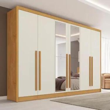 Imagem de Guarda Roupa Valência 6 Portas 6 Gavetas Espelhado MDF MadeMarcs MadeM