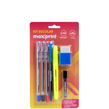 Imagem de Kit Caneta escolar 7 itens Maxprint­ Blister 70000146