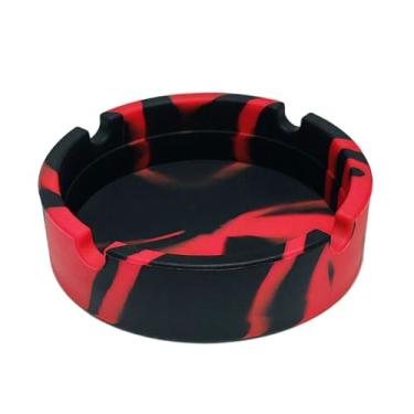 Imagem de Cinzeiro de silicone - design redondo durável e elegante, resistente a altas temperaturas, perfeito para bares, hotéis e escritórios