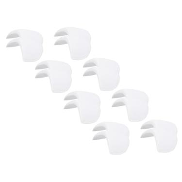 Imagem de 8 pares de ombreiras, almofadas de ombro de fantasia almofadas de esponja respiráveis cobertas com gaze grossa para mulheres roupas masculinas blazer terno casaco costura, branco, M