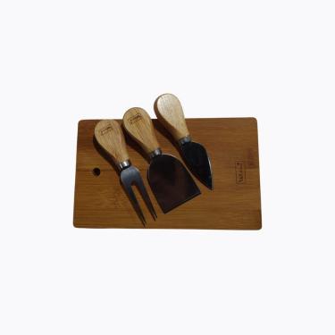 Imagem de Jogo 4 Pcs Para Queijo Caixa Madeira Wellmix