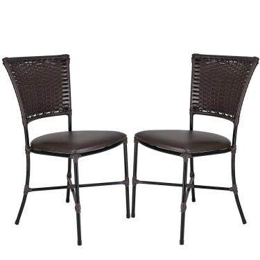 Imagem de Jogo De Cozinha Cadeiras Gramado Tabaco Ratan