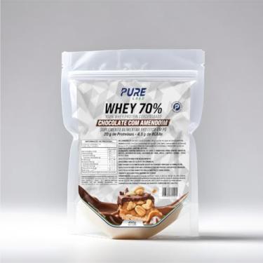 Imagem de Whey Protein Concentrado 70% 450g Pure Athletic Sabor:Chocolate com Amendoim