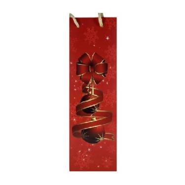 Imagem de Sacola Vinho Cartonada Triplex - Natal Luz 13,5 x 8,5 x 39 c/10un