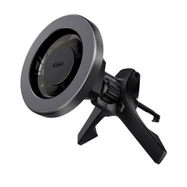 Imagem de Suporte Celular Magnético Veicular M4g-S4fe para iPhone 15 14 13 12 Samsung e Smartphones Fixação Forte para Saída de Ar ou Painel, com Anéis Metálicos