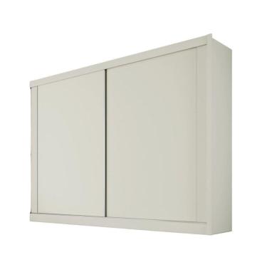 Imagem de Guarda Roupa Creta 100% Mdf Com 2 Portas Móveis Europa Off White/amêndoa/off White