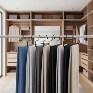 Imagem de Cabide Calceiro Reforçado Preto Kit com 6 unidades - Plug Lar Magazine