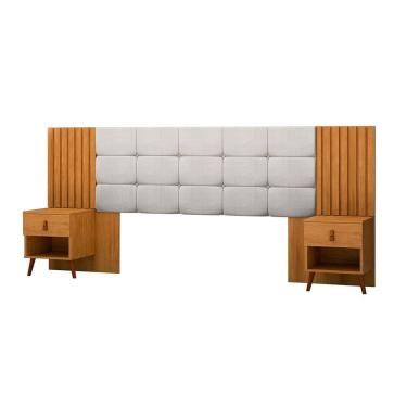 Imagem de Cabeceira Box Capitone 106x225cm Lady Marrom / Bege