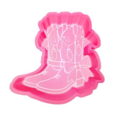 Imagem de (Design 300 opcionais) MUBYOK M550 Botas de Natal com Luzes Molde Freshie de Silicone para Assar Contas Aromáticas Suprimentos de Carro Freshie