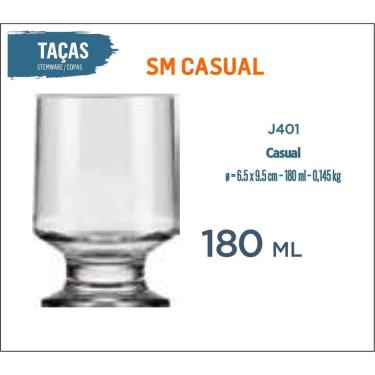 Imagem de 06 Copos Casual 180Ml - Água - Refrigerante - Suco - Batida