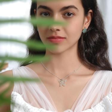 Imagem de Colares femininos de aço inoxidável com flor de rosa/martelo/cruz/São Jude Thaddeus/borboleta/colar com pingente celta masculino joia rigiosa, One Size, Aço inoxidável, Sem Pedra Preciosa