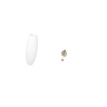 Imagem de Fenteer Luminária de Chão Elegante em Formato de Folha de Papel com Detalhe em Escultura Metálica E Cúpula Moderna, Ideal para Quartos, Hotéis E Decoração Nór