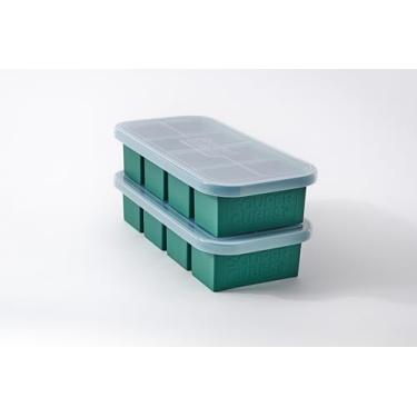 Imagem de Souper Cubes 1 xícara de bandeja de silicone para freezer com tampas, perfeita para armazenar caldo, sobras, arroz, molho e muito mais, moldes de congelador de sopa de silicone para preparação de