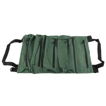 Imagem de Mavaol Bolsa de rolo de ferramentas, 5 bolsos, organizador de ferramentas compacto e portátil, ideal para eletricistas, encanadores, kits de emergência de carro, acampamento